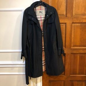 burberry black rain jacket